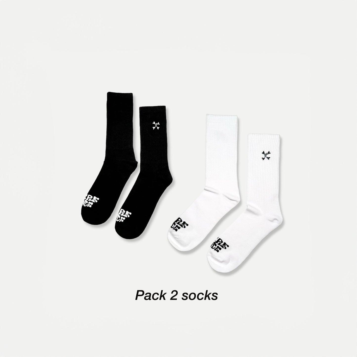 Pack Logo socks Black & White - Purple Place