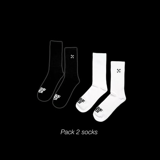 Pack Logo socks Black & White - Purple Place