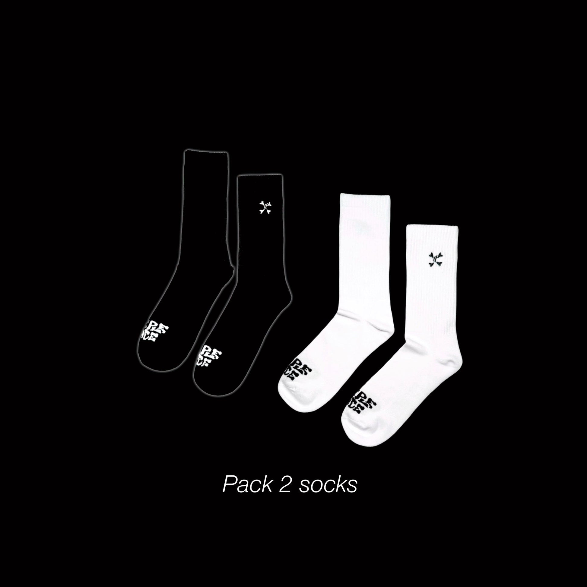 Pack Logo socks Black & White - Purple Place