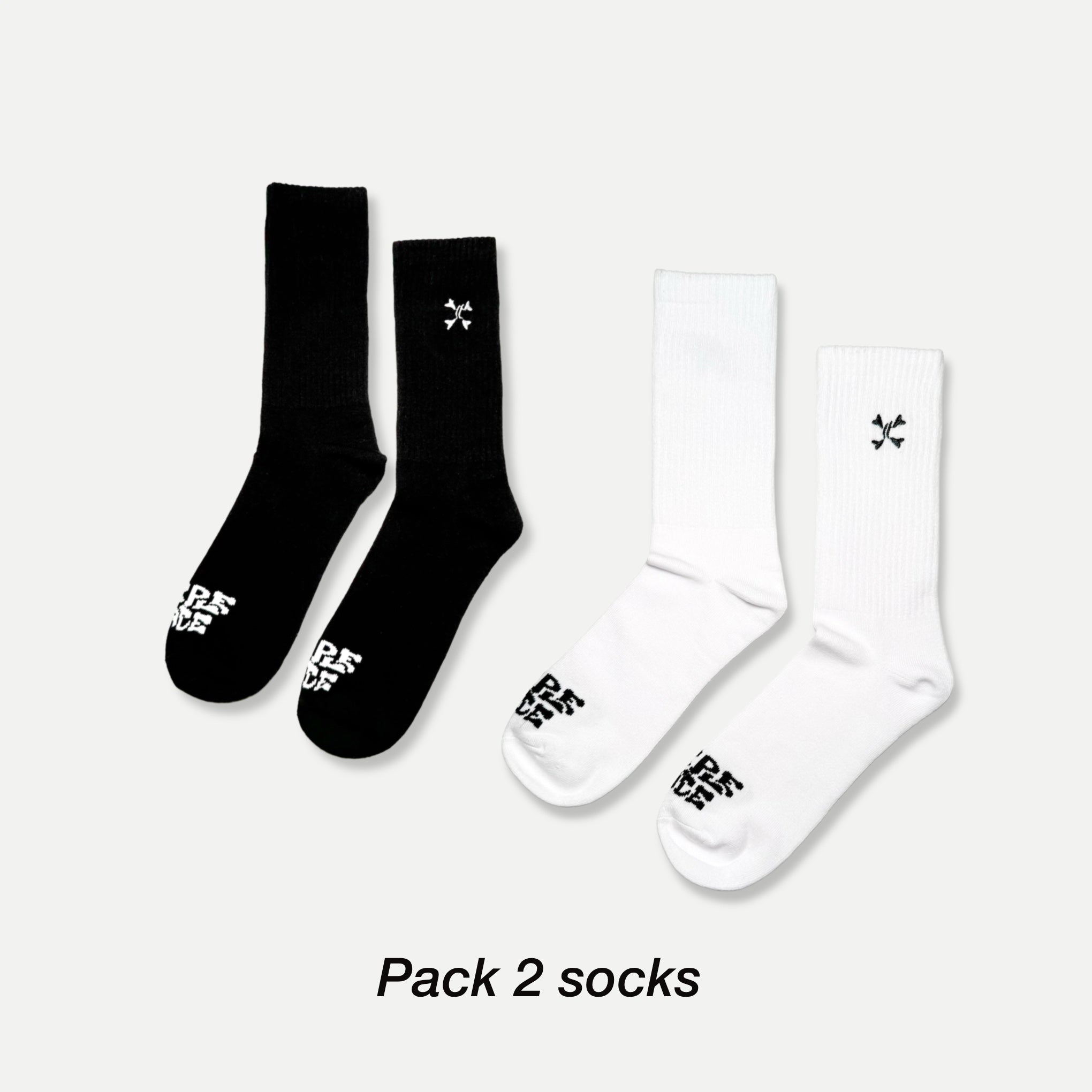 Pack Logo socks Black & White - Purple Place