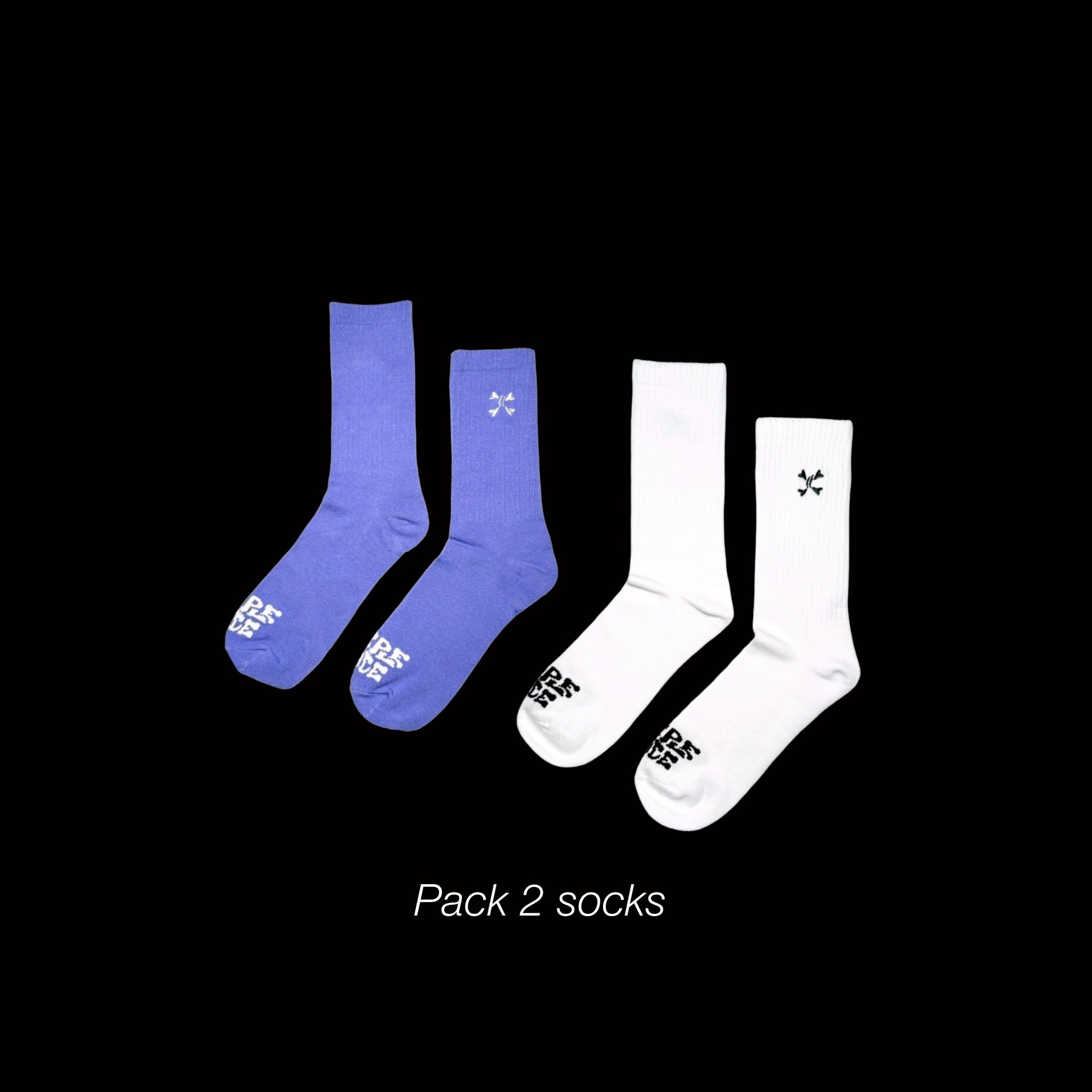 Pack Logo socks White & Purple - Purple Place