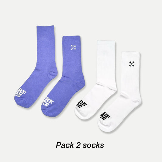 Pack Logo socks White & Purple - Purple Place