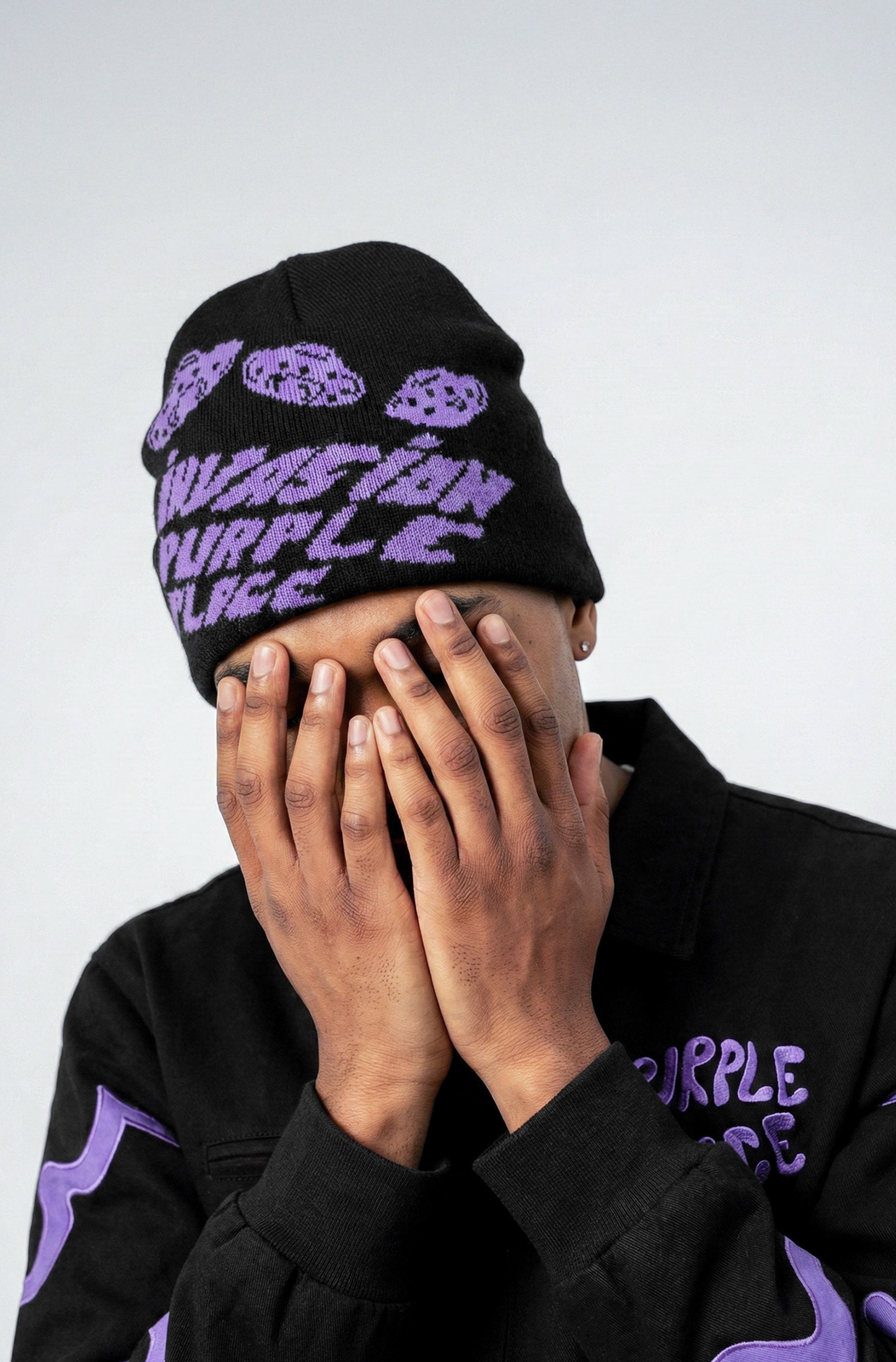 Reversible Invasion Beanie - Purple Place