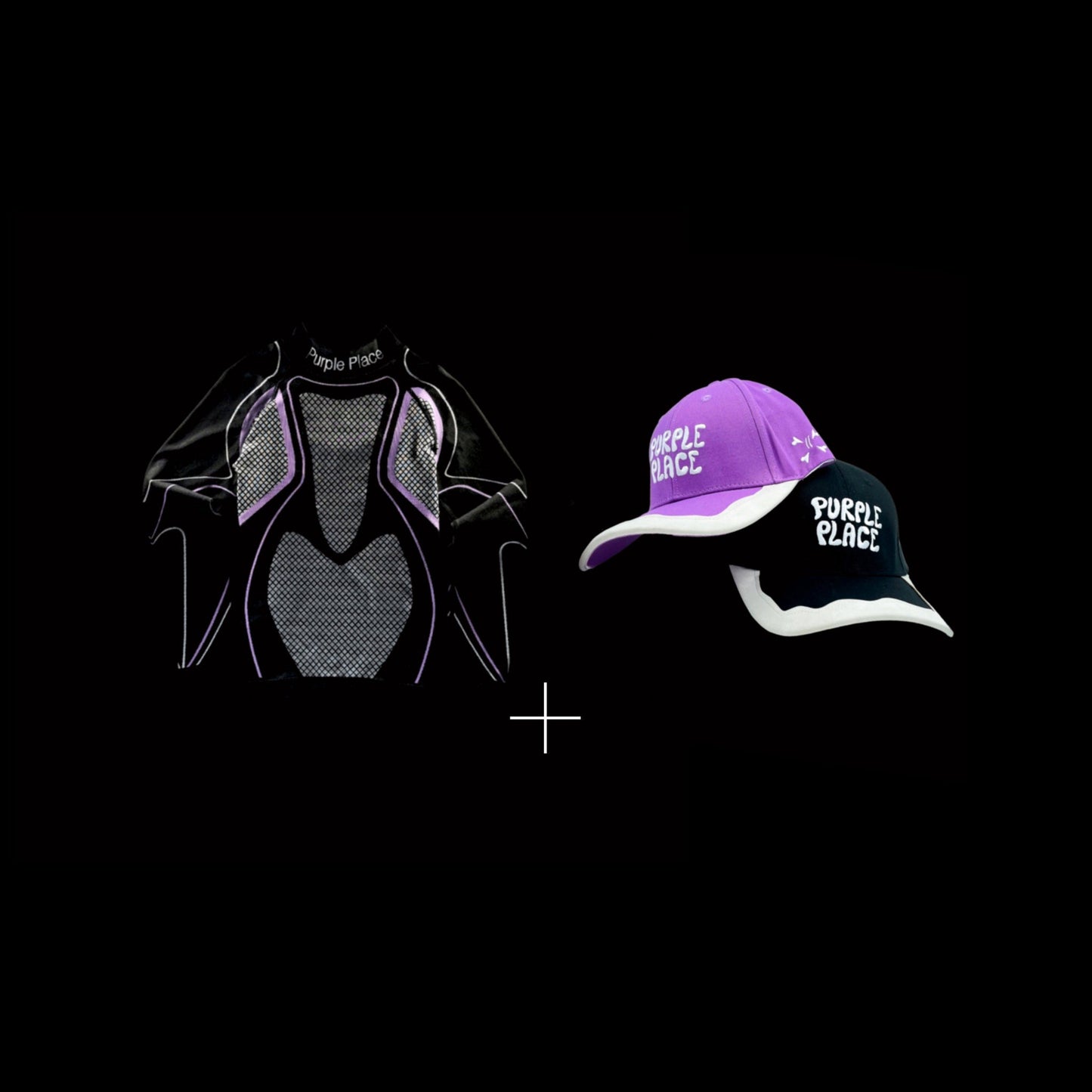 Tight Longsleeve Eclipse & Black Cap - Purple Place