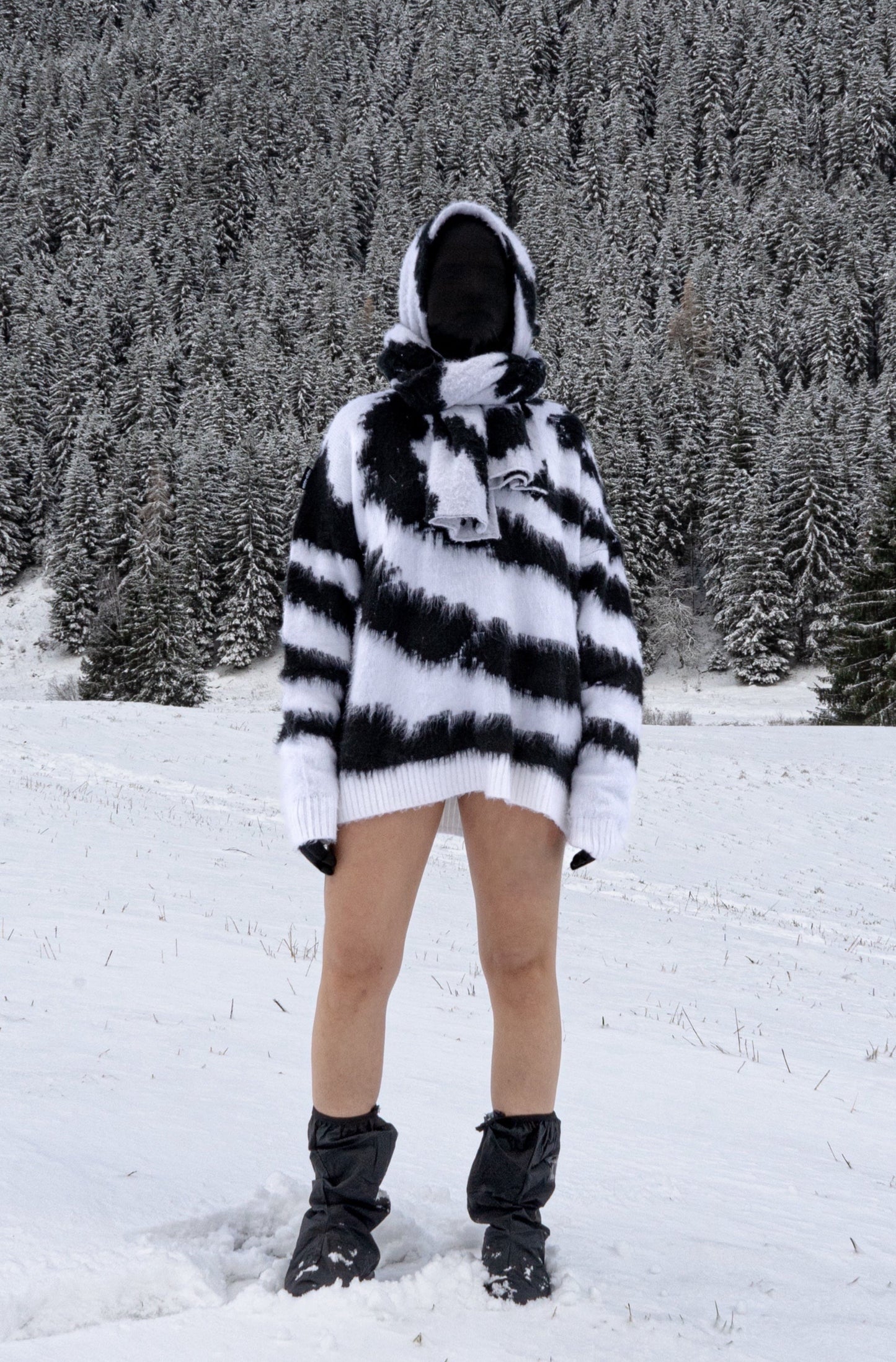 Till We Burn Mohair - Black & White - Purple Place