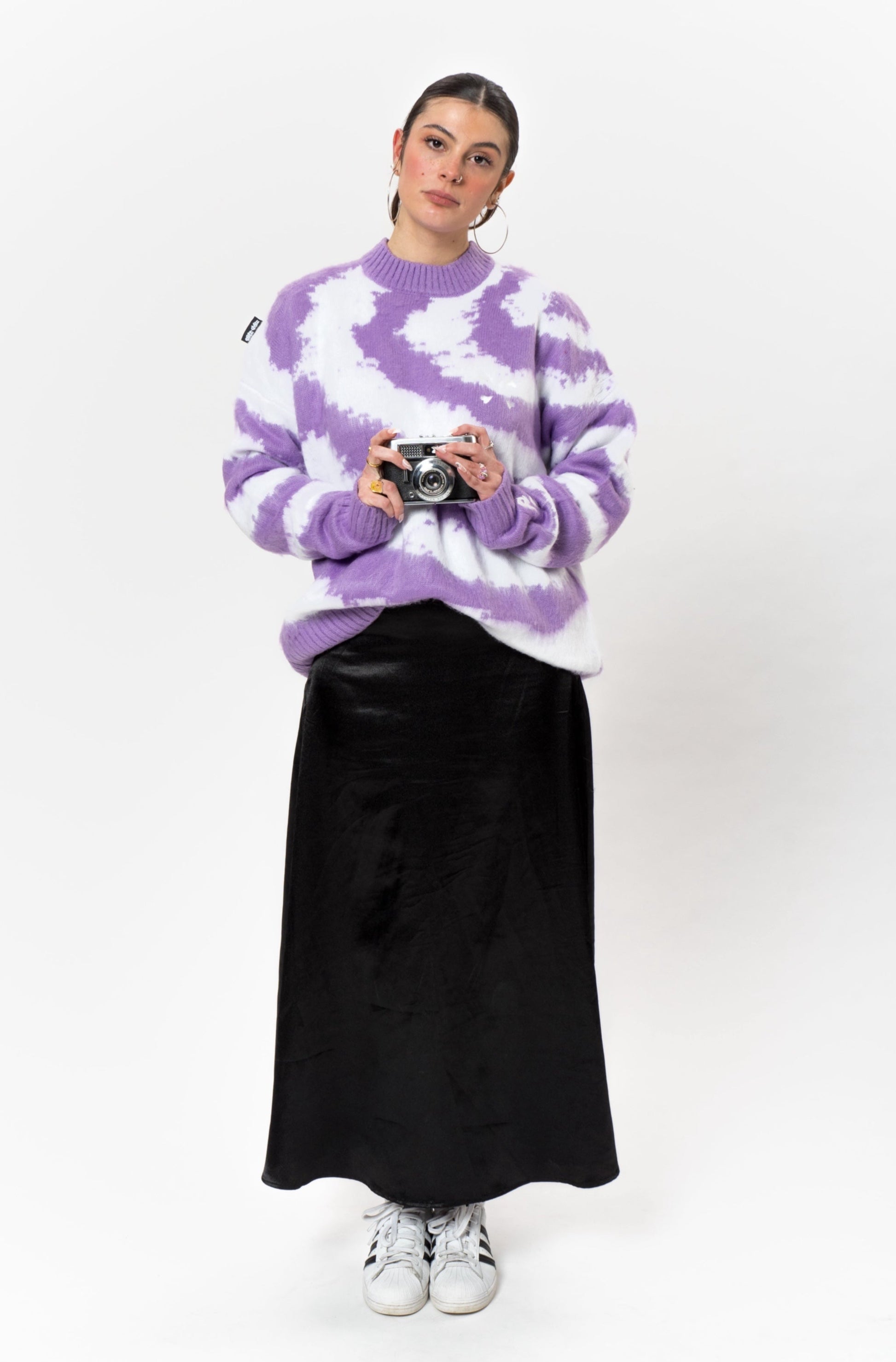 Till We Burn Mohair - Purple & White - Purple Place