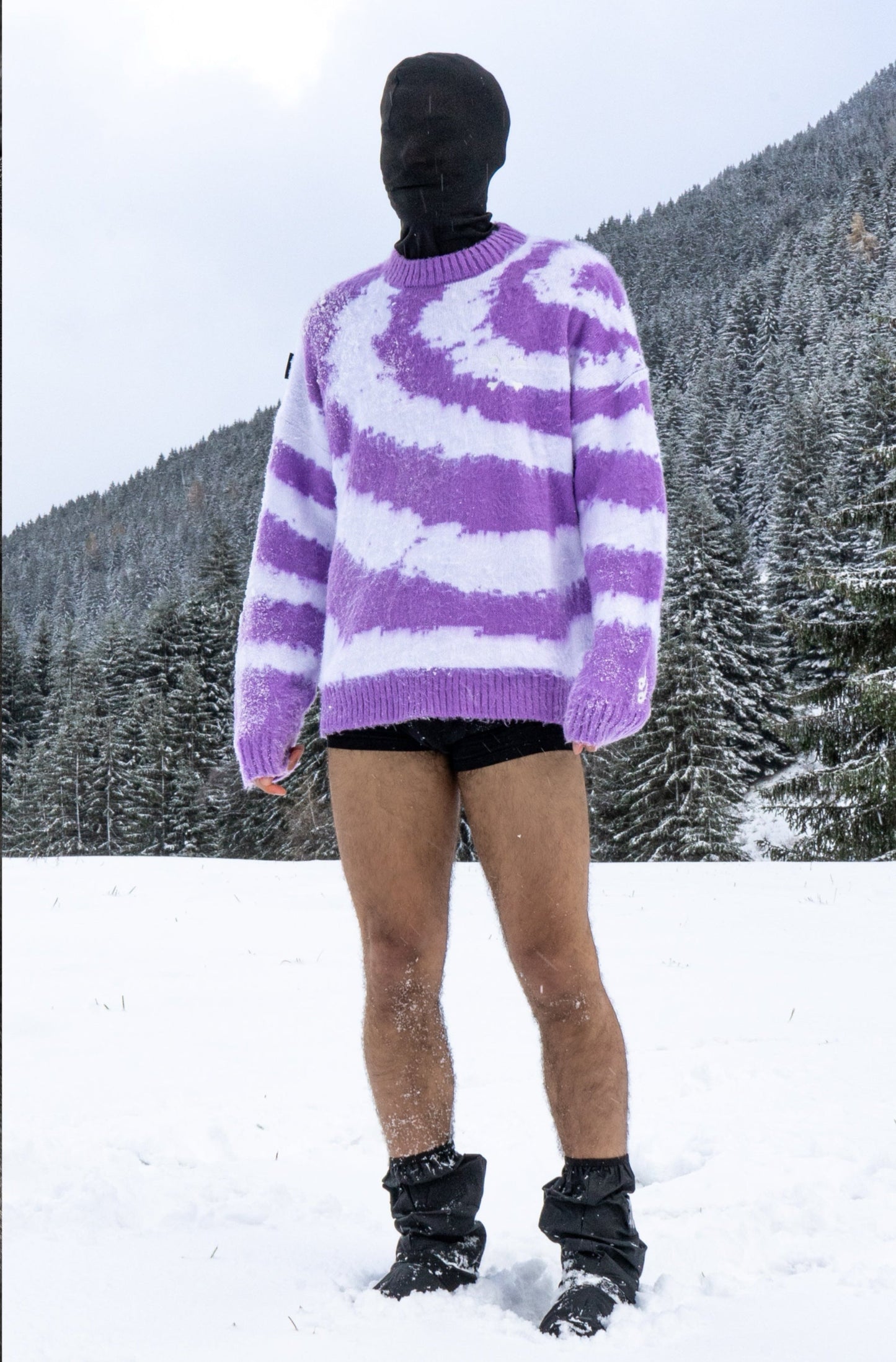 Till We Burn Mohair - Purple & White - Purple Place