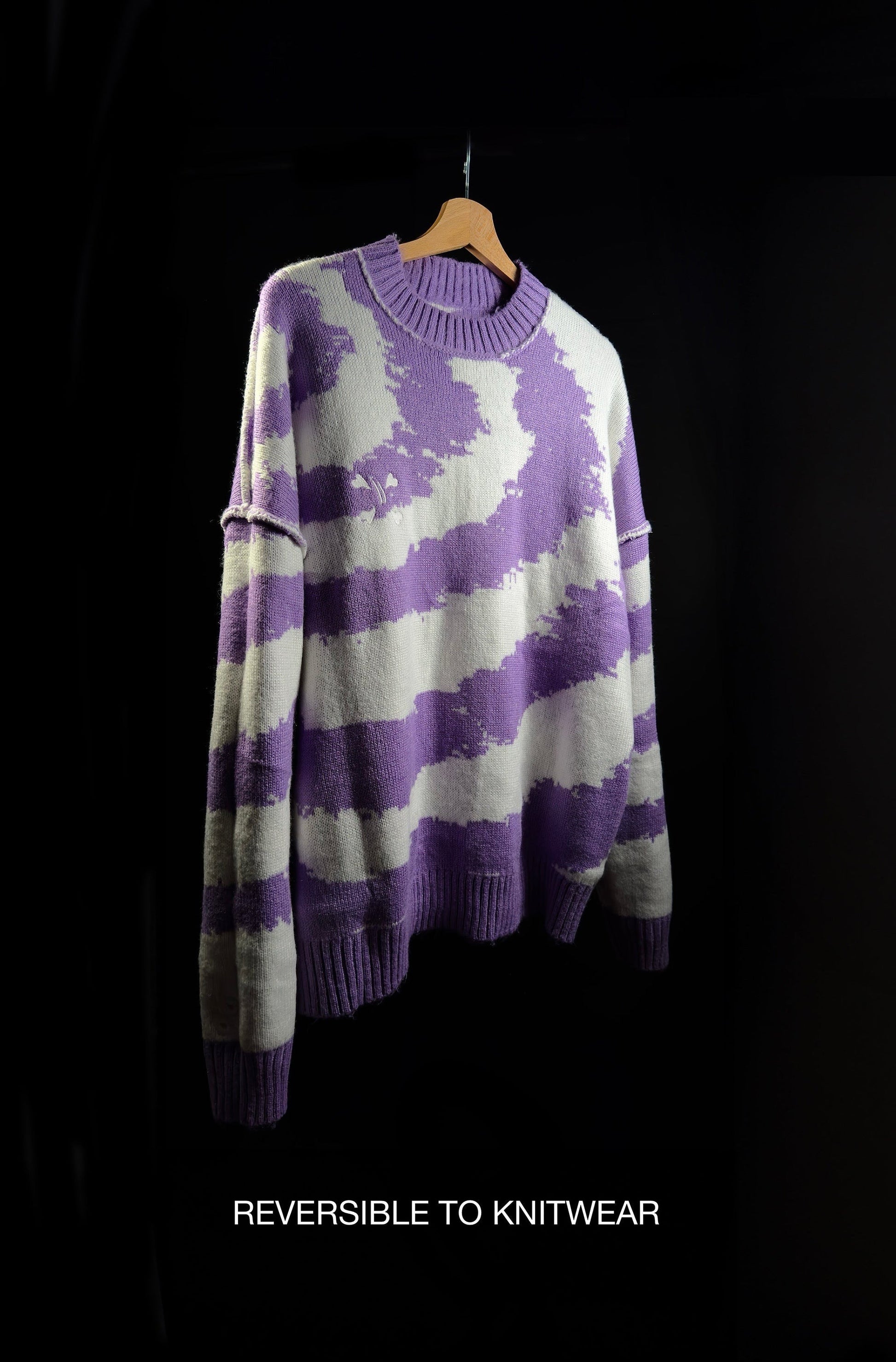 Till We Burn Mohair Purple/White - Purple Place