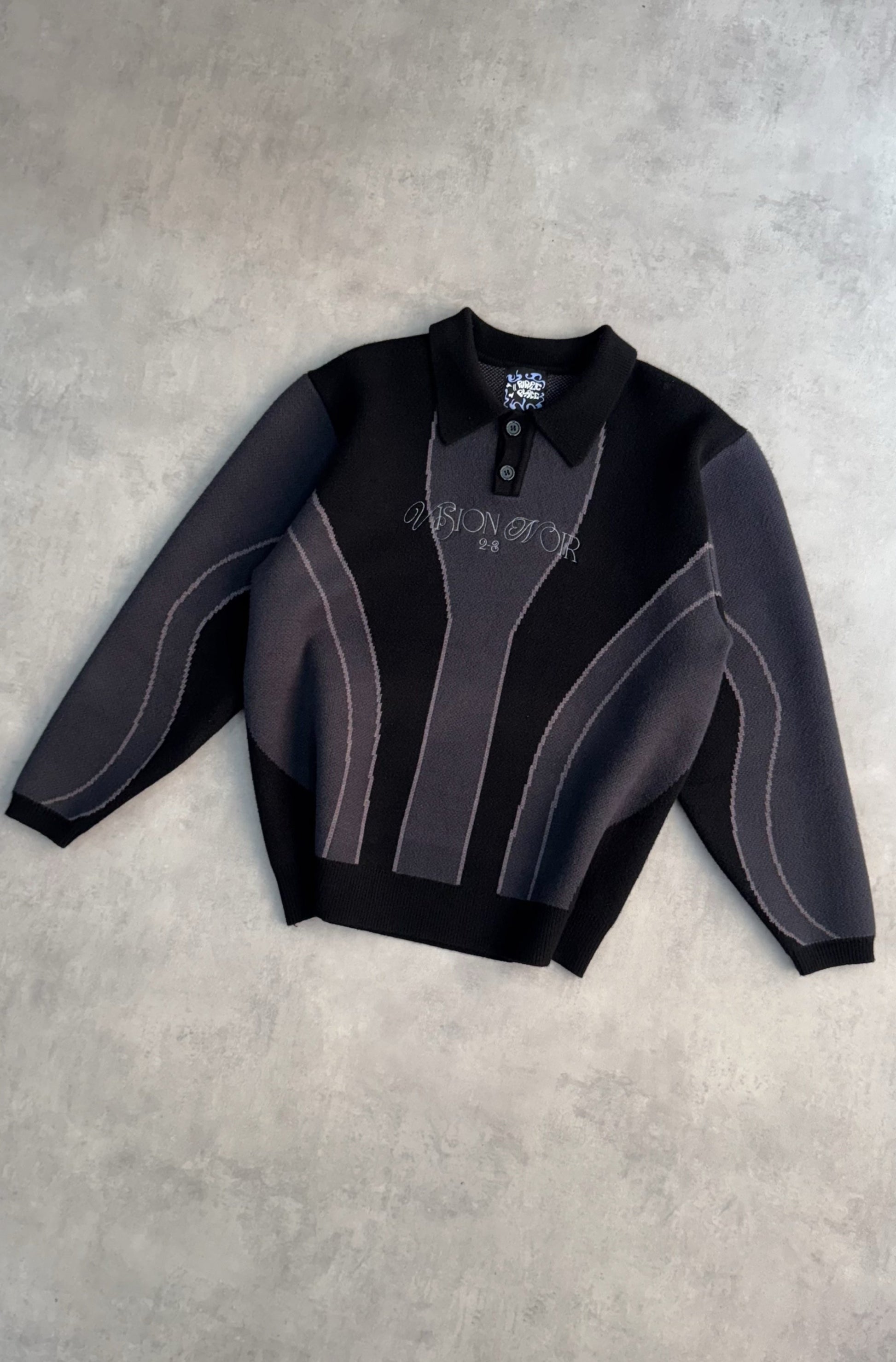 Vision Knit - Black & Gray - Purple Place