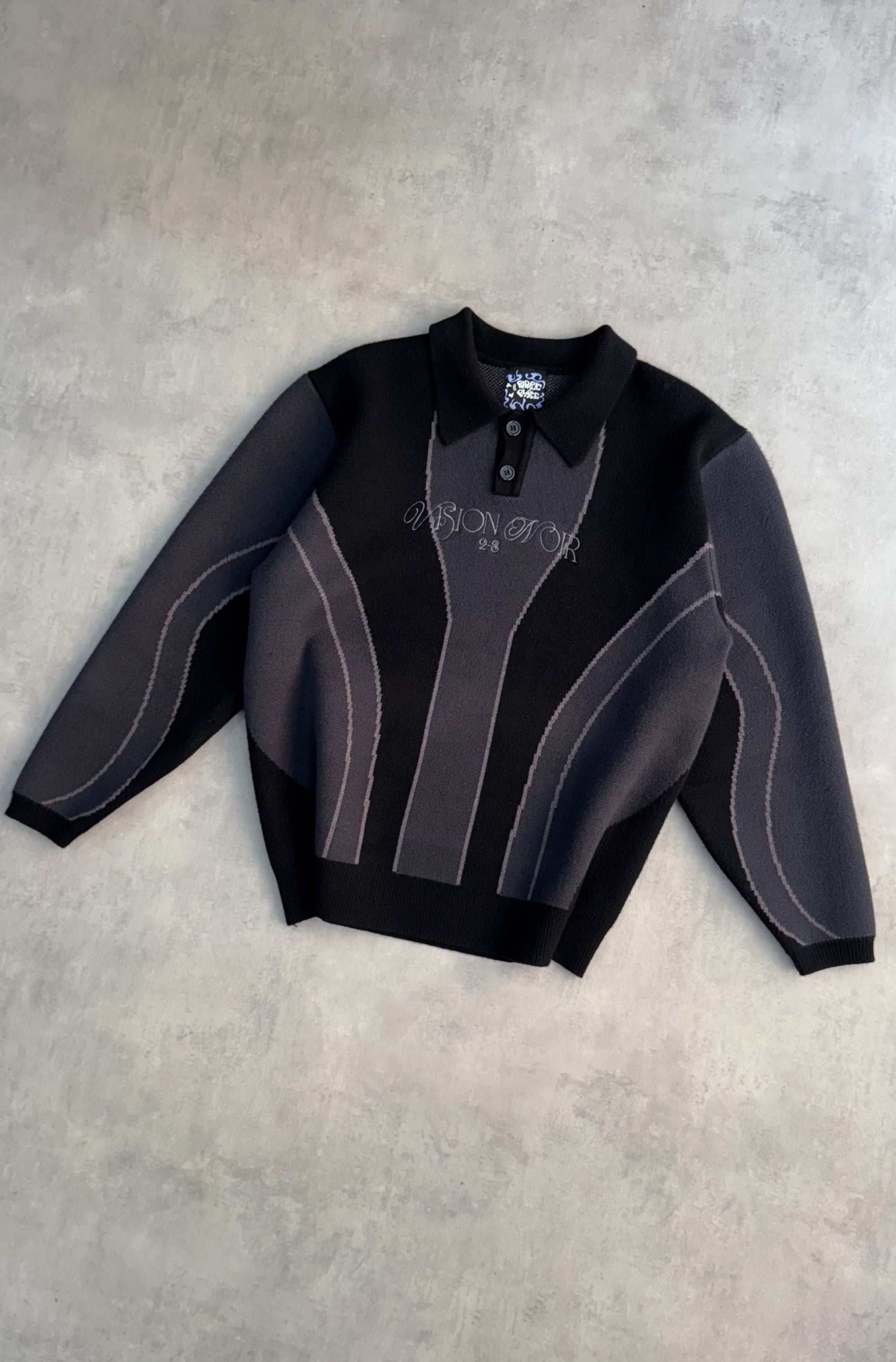 Vision Knit - Black & Gray - Purple Place