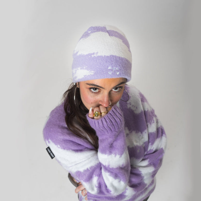 Beanie mohair purple - Purple Place