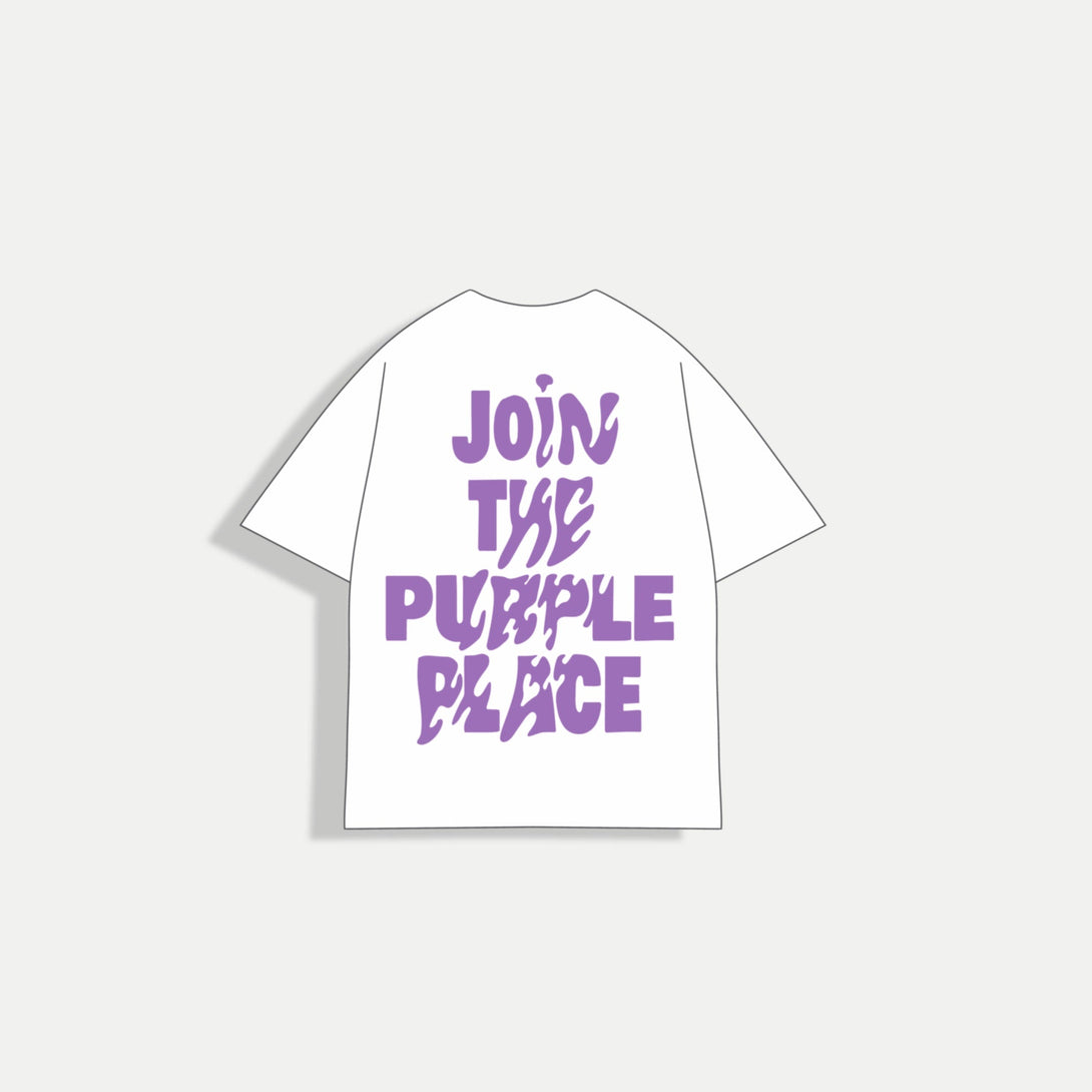 Join The Purple Place T-shirt - White - Purple Place