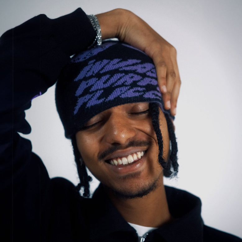 Reversible Beanie - Purple Place